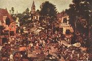 BRUEGHEL, Pieter the Younger Village Feast oil on canvas